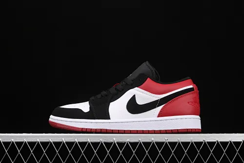 All Categories Air Jordan Jordan Series Basketball Shoes Air Jordan 1 Low New Version Air Jordan 1 Low AJ1 Joe 1 Low Top Leather Black Toe 553558-116